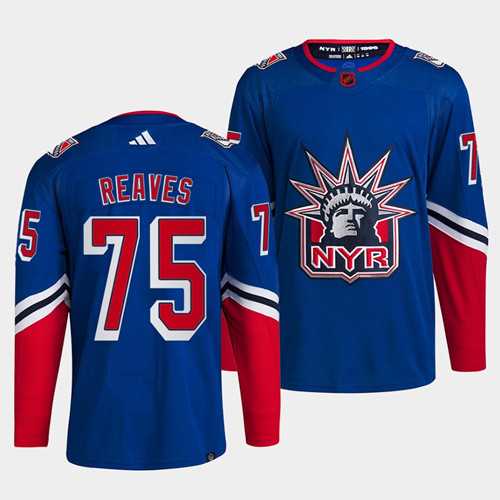 Men's New York Rangers #75 Ryan Reaves Blue 2022 Reverse Retro Stitched Jersey Dzhi,We sell and wholesale Men's New York Rangers #75 Ryan Reaves Blue 2022 Reverse Retro Stitched Jersey Dzhi on line form chian!
